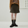 谜底百褶半裙2025年冬季新品复古学院风格纹拼接短裙女254MB1633 商品缩略图0