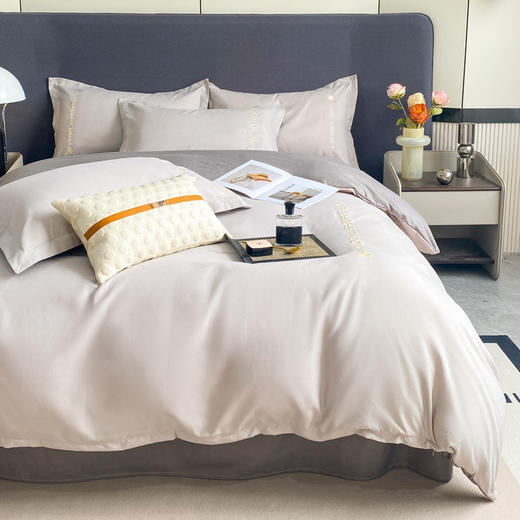 俞兆林 加厚磨毛刺绣四件套2米浅驼色 YZL-24072 商品图4