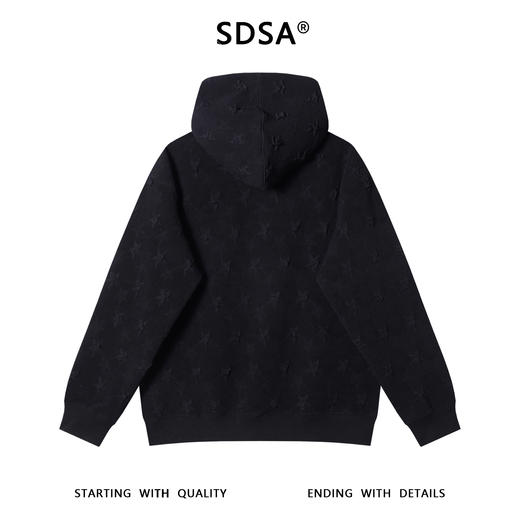 WY1176SDSA男士秋冬新款痞帅男装高街满印发泡星星连帽卫衣百搭时尚上衣 商品图5