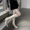 【预售7天】优雅性感高跟高筒靴秋冬尖头皮带扣通勤细跟牛皮弹力长靴女DQ&DQ9721W 商品缩略图2