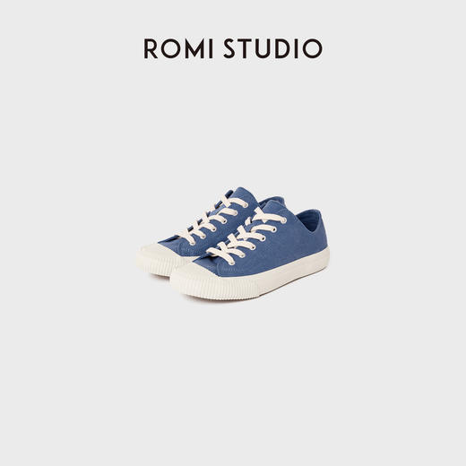 ROMI STUDIO“复古休闲”多色贝壳头平底系带低帮帆布鞋 RWCAP34818 商品图4