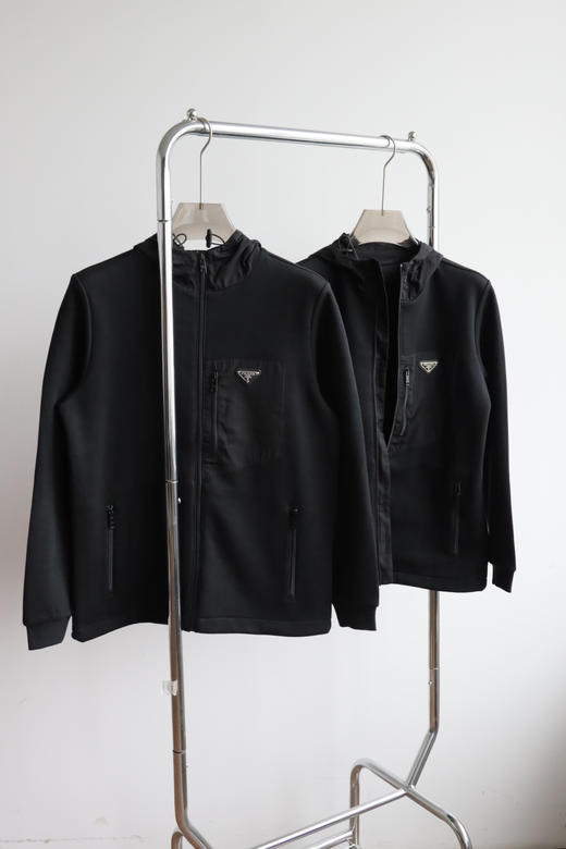 P.R.D 科技感棉质与 Re-Ny1on宽松连帽外套 WT903 商品图3