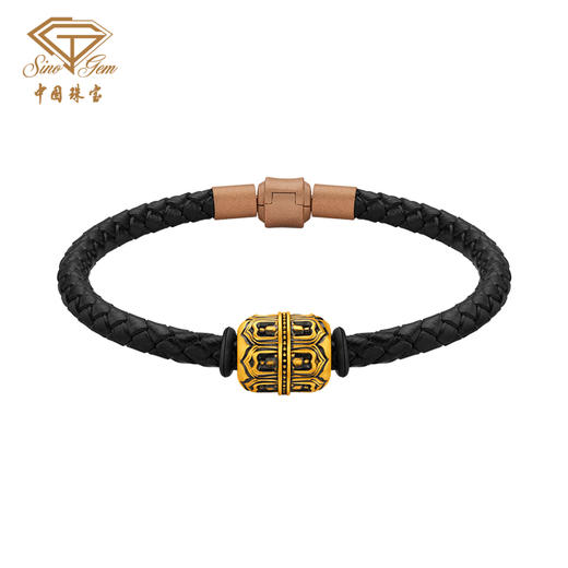 「大足金-大自在」5D硬金本真黄金转运珠手串 商品图3