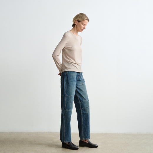 ROMI STUDIO兰精天丝绵羊毛混纺花纱极简圆领长袖T恤 RWCRSJ1939 商品图2