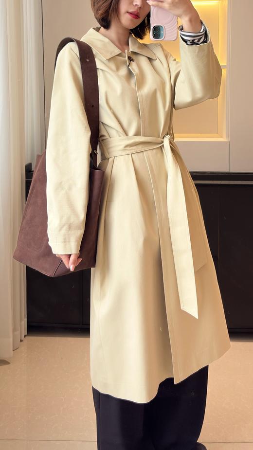 拉夏贝尔/La Chapelle极简高级翻领风衣早秋韩版休闲宽松廓形大衣中长款 商品图9