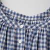 ROMI STUDIO“法式慵懒”蓝白格纹轻薄宽松圆领长袖衬衫 RWCRS64423 商品缩略图2