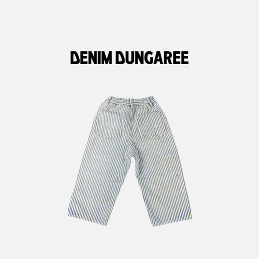 日本DD童装 DENIM DUNGAREE HICKORY 史努比复古做旧长裤 商品图1