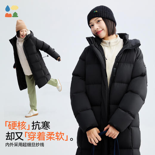 【长款连帽羽绒服】森林棠25冬款儿童亲子中长款白鸭绒防寒保暖羽绒服80932508 商品图2