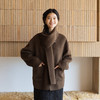 绽放625朵/荒野旅行外套·羊驼羊毛混纺开襟含围巾中长款毛呢外套 商品缩略图0