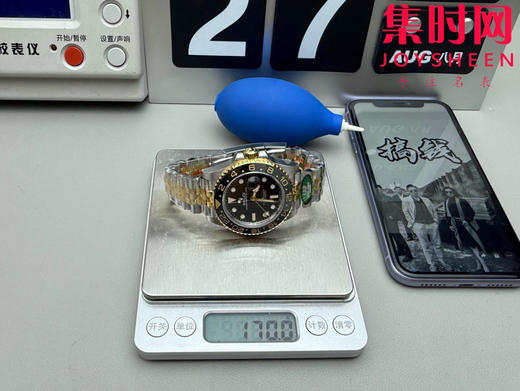 ARF配重版 劳力士格林尼治型GMT 间金款 皮蛋圈配重版 3285机 男士腕表 商品图8