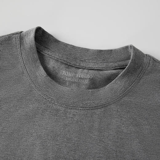 ROMI STUDIO复古花纱棉质圆领短袖T恤/轻柔弹力宽松RW25RSX0133(现货) 商品图12