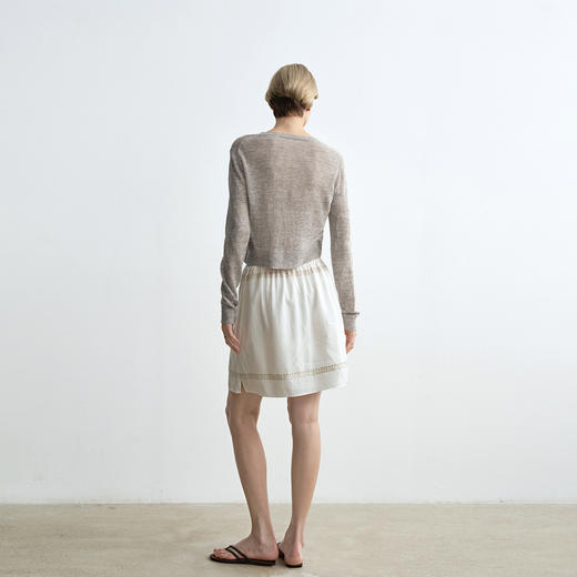 ROMI STUDIO 100%欧洲进口色纺亚麻修身短款长袖薄开衫RWCRST3214【发货时间：25-30天】 商品图2