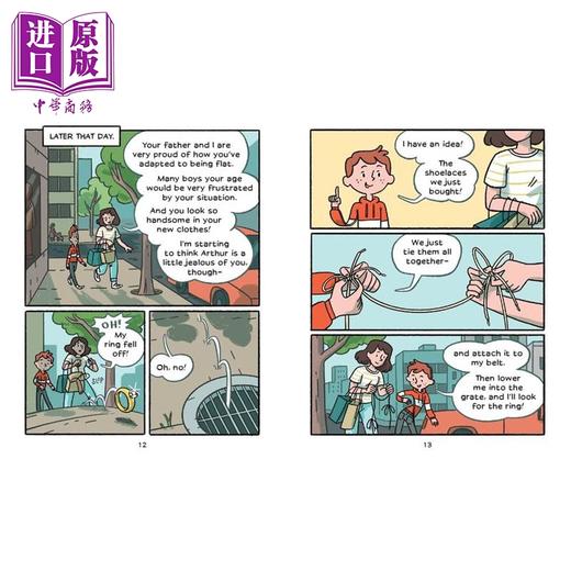 预售 【中商原版】桥梁漫画 纸片人斯坦利 Flat Stanley The Graphic Novel 英文原版 全彩图画小说 经典冒险故事 儿童漫画书 进口 商品图4