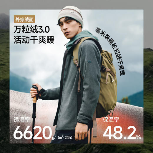 【云粉节】【2件8.5折】6楼蕉下男士轻量万粒绒外套（双面穿、初暖）PM129吊牌价449 商品图1