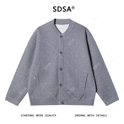 SDSA男士秋冬新款痞帅男装极简风纯色棒球领纽扣开衫卫衣百搭时尚 商品图1