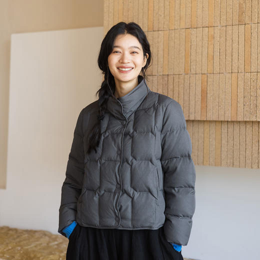 特绽放673朵/方糖多色羽绒服·新款多色90鸭绒保暖高领短款羽绒服 商品图1