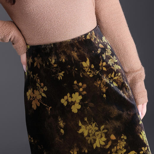 印花通勤鱼尾裙长款高腰包臀一步裙，显瘦气质半身裙MYX-JYM-2599-L 商品图3