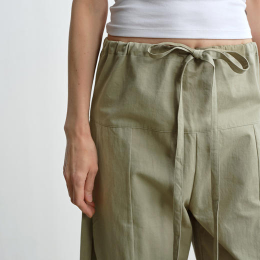 ROMI STUDIO”禅意静奢“235G100%棉直筒抽绳茧型休闲裤23AWK1267 商品图7