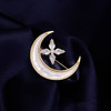 天然海水贝壳星星月亮胸针，轻奢微镶锆石气质外套大衣配饰胸花LY-M-412 商品缩略图0