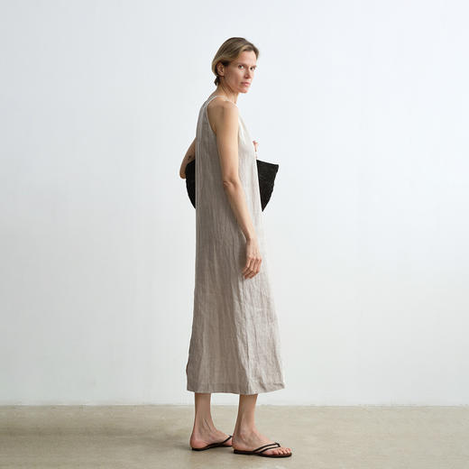 ROMI STUDIO法国进口雨露麻 天然原麻色100%亚麻连衣裙RWCSLT2983 商品图2