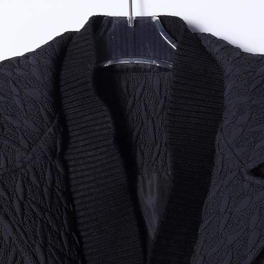 23938SDSA男士秋冬新款痞帅男装潮牌提花拼接假两件V领棉服外套时尚潮 商品图1