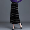 黑色波点垂感修身直筒裙，长款休闲A字裙显瘦高腰半身裙MYX-YS-9966-L 商品缩略图1