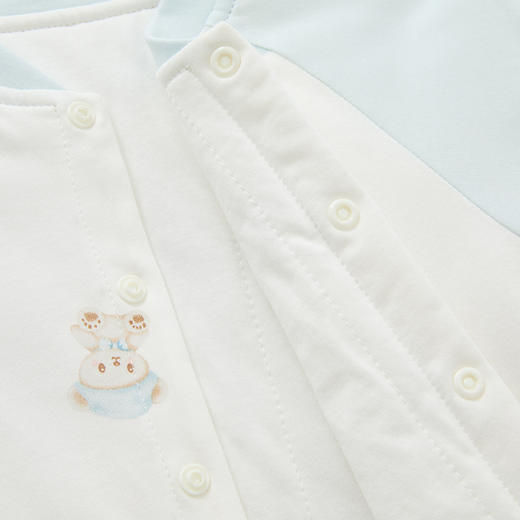 怡比晚安小熊长袖开襟哈衣HY25WIN021花蓝色调59#-90# 商品图12