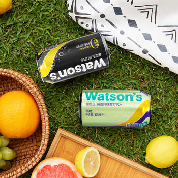 屈臣氏（Watsons）苏打水气泡饮料特调解腻330mL*24罐混合（原味20罐+香草4罐） 商品图7