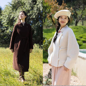 绽放680朵/苏力贝贝·羊驼绒羊毛混纺短款毛呢外套百搭新款呢大衣