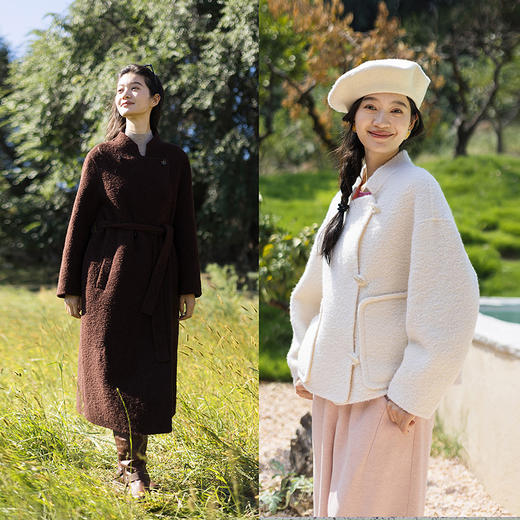绽放680朵/苏力贝贝·羊驼绒羊毛混纺短款毛呢外套百搭新款呢大衣 商品图0