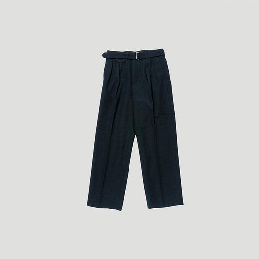 KAPTAIN SUNSHINE Belted Riviera Pants 英国蓝面羊毛休闲裤 商品图4