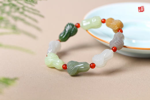 和田玉多宝【百财聚来】手串 商品图1