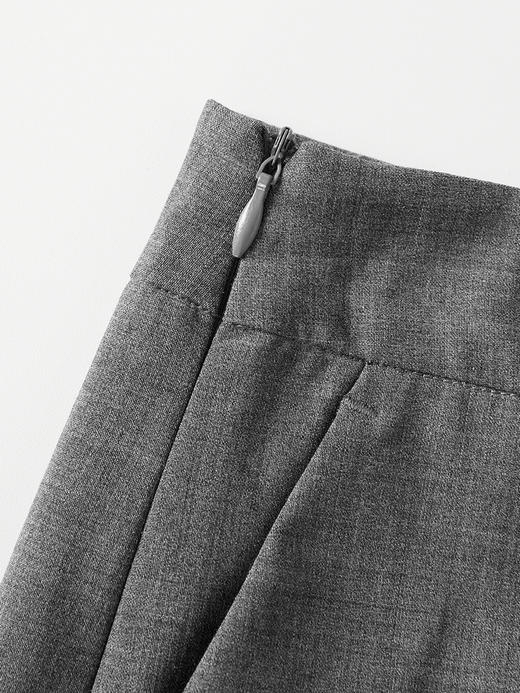 ROMI STUDIO“气质优雅”可机洗绵羊毛混纺前开叉半身裙 RWCSXT1604(现货) 商品图2