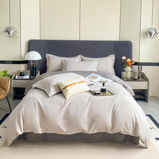 俞兆林 加厚磨毛刺绣四件套2米浅驼色 YZL-24072 商品图2