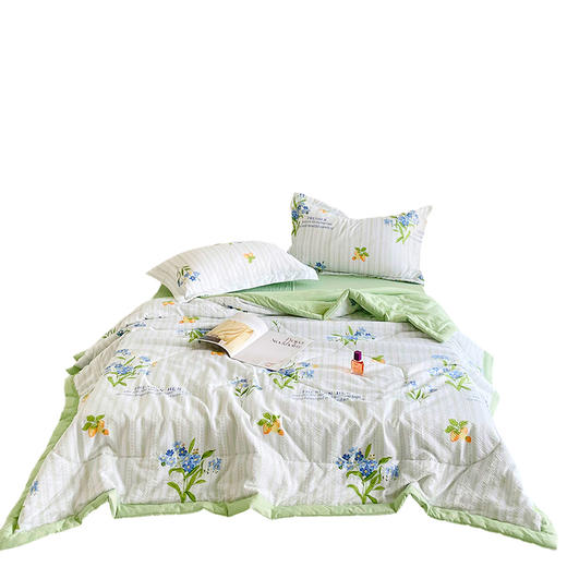 啄木鸟 夏凉被-泡泡纱鲜豆被-青青草原200*230cm ZMN-XB016 商品图0