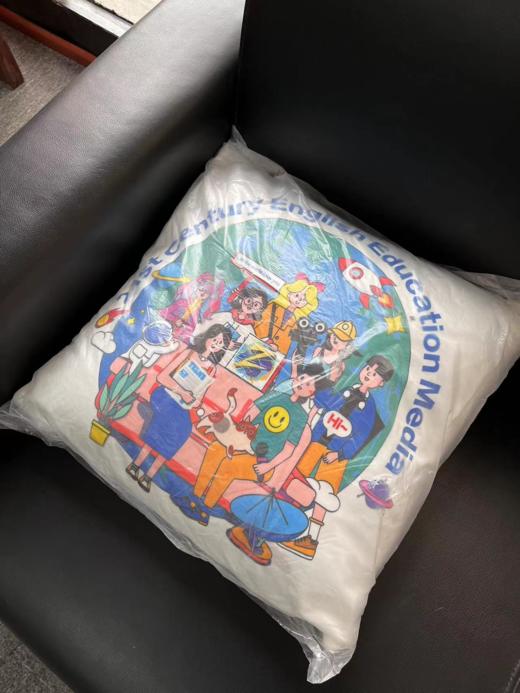 21世纪报社 娃娃图案靠枕&插画报纸 随机发 居家办公室客厅  尺寸40*40cm 商品图1