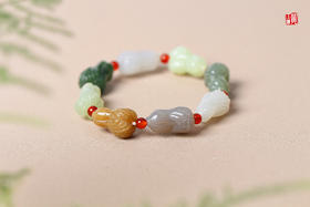 和田玉多宝【百财聚来】手串