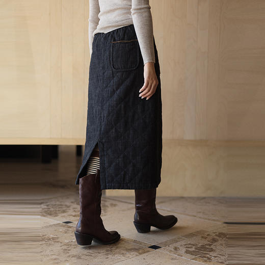 绽放670朵/夹心半裙·羊毛棉夹棉A字显瘦保暖半身裙中长裙女秋冬 商品图3