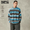 NPC潮牌圆领针织保暖上衣秋季撞色长袖百搭情侣套头毛衣NP38SW04 商品缩略图0