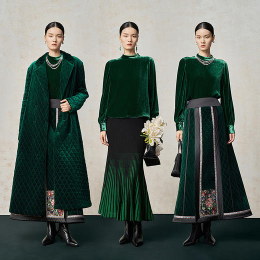 【林栖设计小店】真丝丝绒衬衣复古优雅显瘦2025秋冬新款上衣1953117 商品图2