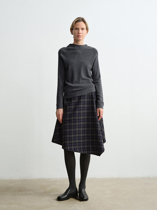 ROMI STUDIO“格雷高智”经典纯色100%绵羊毛休闲连帽毛衣 23AWM230 商品图0