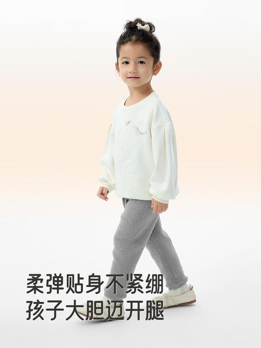 英氏女童打底裤秋裤内搭保暖裤冬季弹力舒适新款长裤YRKDJ4R073A 商品图2