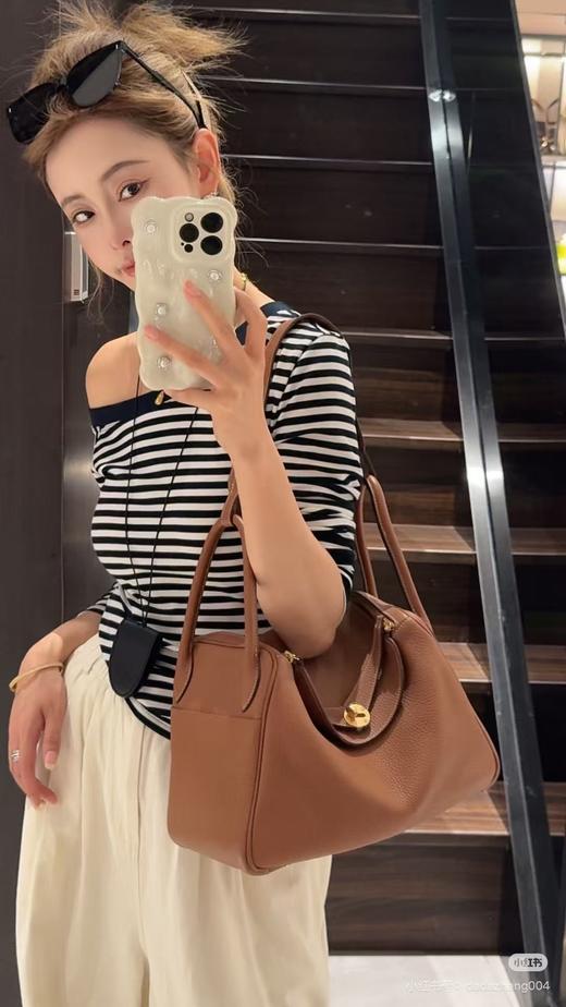 【头层TC纹荔枝牛皮】手工缝制枕头包真皮女包单肩斜挎手提包女秋冬 商品图6