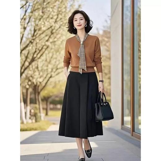 洋气欧货潮时髦超好看独特漂亮毛衣设计感精致针织衫半身裙套装女 商品图0