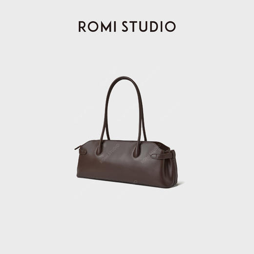 ROMI STUDIO 首饰袋 头层牛皮天然纹理气质单肩法棍包RWCAP06619 商品图1