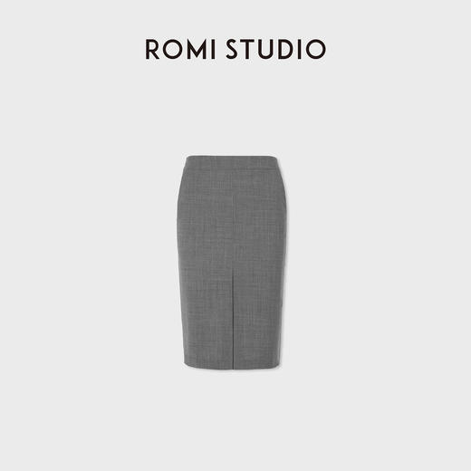 ROMI STUDIO“气质优雅”可机洗绵羊毛混纺前开叉半身裙 RWCSXT1604(现货) 商品图0