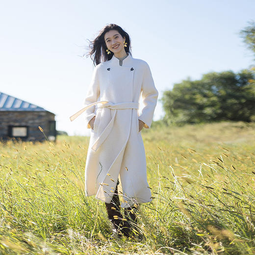 绽放680朵/苏力贝贝·羊驼绒羊毛混纺短款毛呢外套百搭新款呢大衣 商品图1