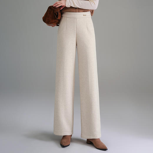 毛呢加厚九分阔腿裤通勤时尚西装裤，垂坠感修身直筒裤MYX-YBS-85102-L 商品图1