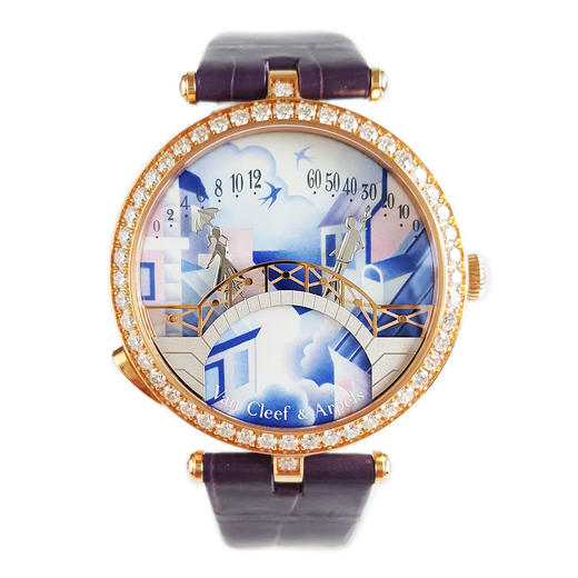 【98新全膜未使用品】VCA梵克雅宝新款情人桥VCARO8TZ00自动机械逆跳38mm（女款）诗意复杂功能系列300925PM03 商品图0