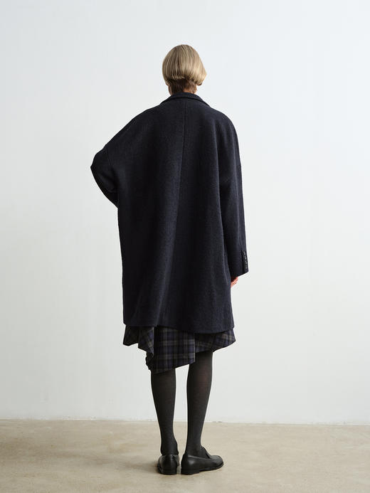 ROMI STUDIO“棕标甄选”100%绵羊毛双排扣宽松大衣外套RW24WWG0011【现货】 商品图2